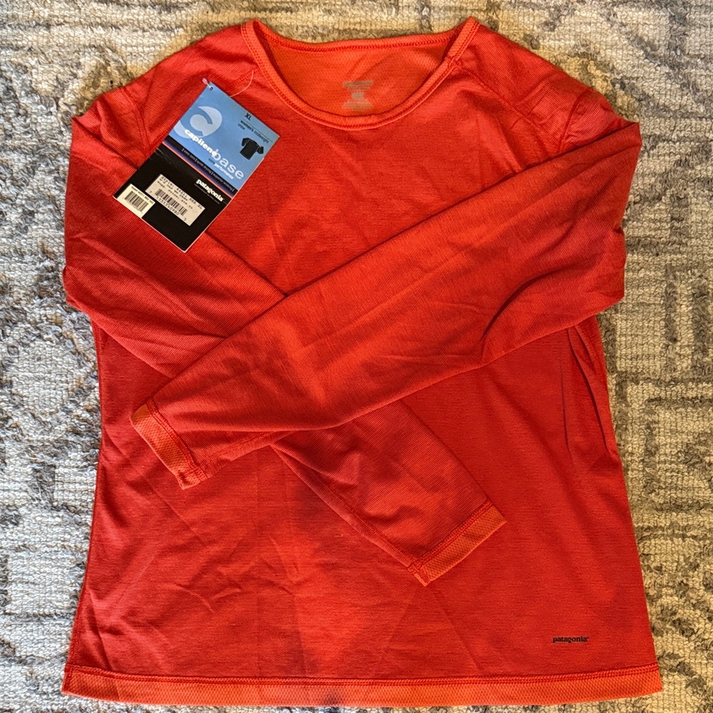 Patagonia Women's Orange Long Sleeve Top